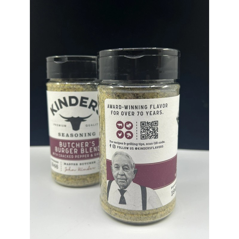 Kinder's Butcher's Burger Blend With Cracked Pepper & Garlic 9oz