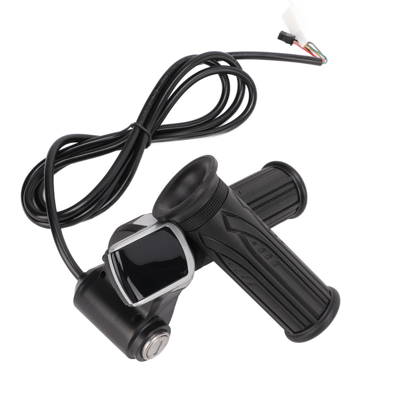 LED Display Electric Bike Throttle Grip Handlebar with Battery Indicator
