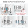 homeasy Wall Mount Mop and Broom Holder, Heavy Duty Stainless