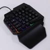 One Handed Gaming Keyboard, RGB Backlit USB Wired Single Hand