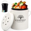 Perfnique Kitchen Compost Bin, 1.3 Gallon Countertop Compost Bin with