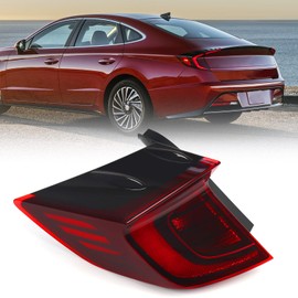 Huray Left Tail Light for Hyundai Sonata 2020-2022 Driver Side Taillight Lamp Assembly Replacement for HY2804163 92401L0100