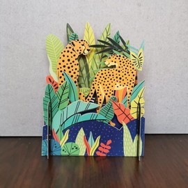 Colourful Cheetahs Any Occasion 3D Pop Up Greeting Card by Alljoy Cards MN027