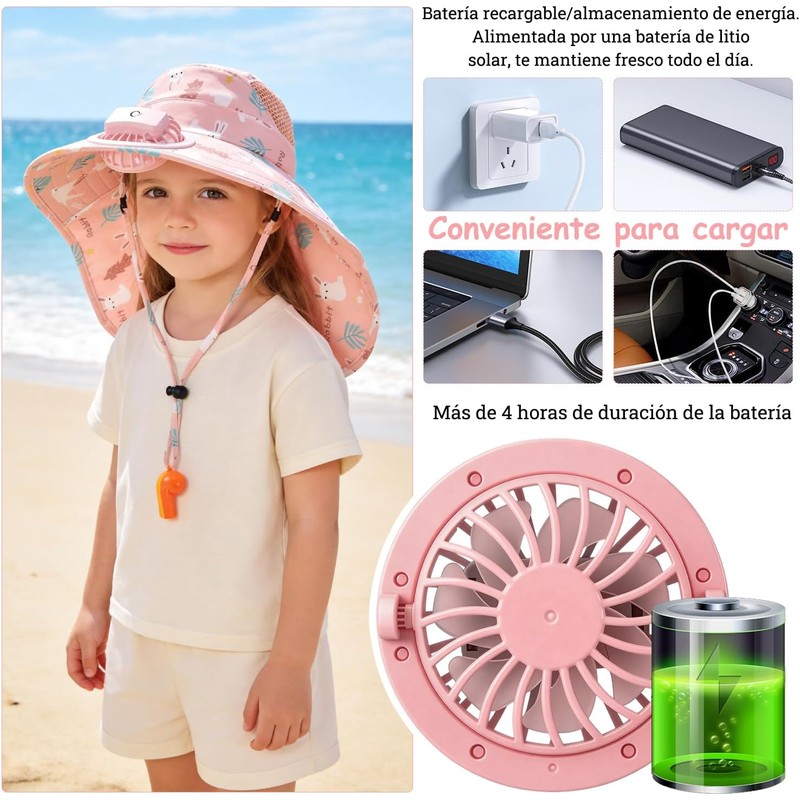 Gorro para Playa Ninas,Sombrero de Sol para niños y niñas，Gorra