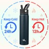 Konokyo Insulated Water Bottle 24oz Stainless Steel Sport Bottles with