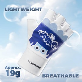 ROCKBROS Children's Half Finger Cycling Gloves Fingerless Warm Gloves for Children Boys Girls Scooter Bicycle