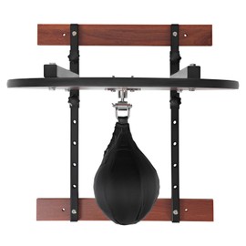 RustyVioum Speed Bag Platform, Wall-Mounted Adjustable Speed Bag Swivel Punching Fitness Training 360° Rotatable Ball Speed Bags for Boxing