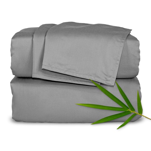 Pure Bamboo Sheets King Size Bed Sheets 4 Piece Set,