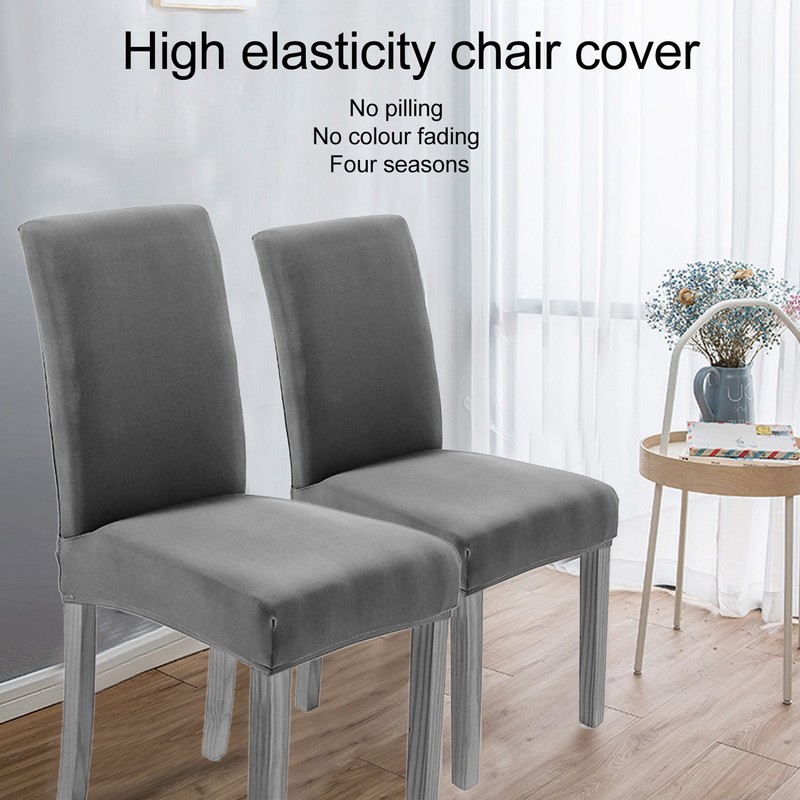 Elastic Stretch Chair Cover Waterproof Plain Color Universal Chair Seat