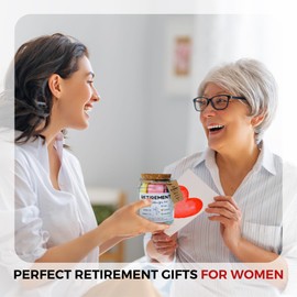Retirement Gifts for Women, Retirement Gifts Ideas for Woman 2025, Gift for Retired, Farewell Coworker, Colleague, Friend, Boss, Leader, Decorations for Him Her, Glass Inspirational Jar with 96 Verse