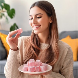 Eastanbul Turkish Delight Candy 8.8oz, Rose Turkish Delights Candy, Vegan Turkish Delight Rose, Lokum Turkish Delight, Narnia-style Rose Flavored Turkish Delight Candy, Mother's Day Gift