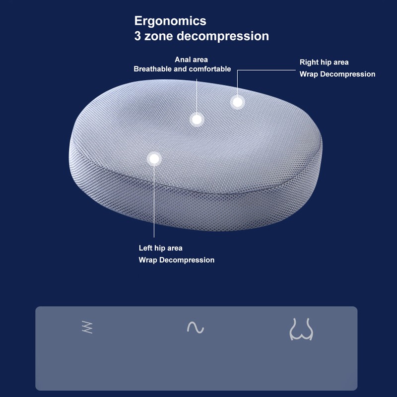 Left Hip Cushion Memory Foam Support Thicken Prostate Pillow Tailbone