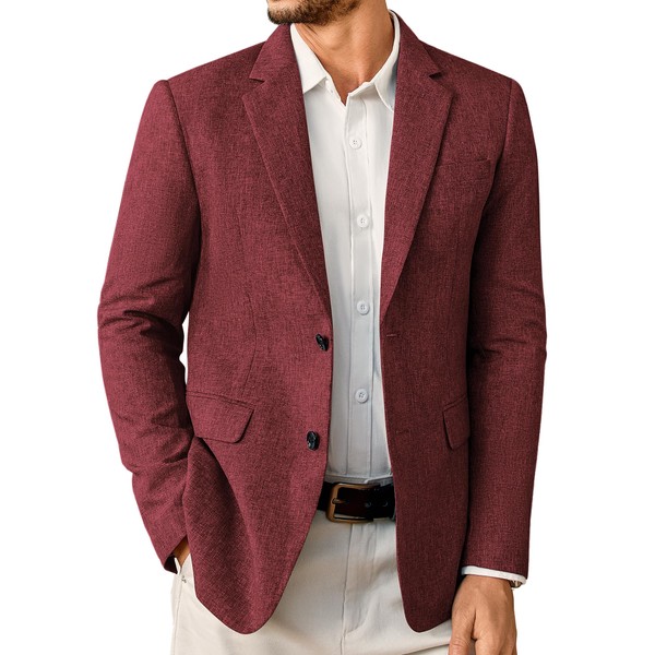 Vssjavun Sport Coats for Men Fitted Dinner Lightweight Business Daily