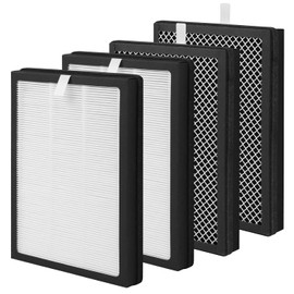 4-Pack CAP-500 Replacement Filter Compatible with Cuisinart CAP-500FPK Purifier, 3-in-1 Filtration