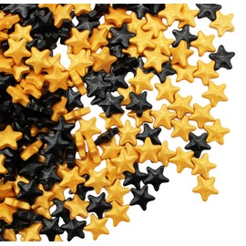 Graduation Tuxedo Themed Stars Gold and Black 1 Pound-Happy New Year Celebration or Gangster Royal Inspired Colors for Disco or Casino Parties