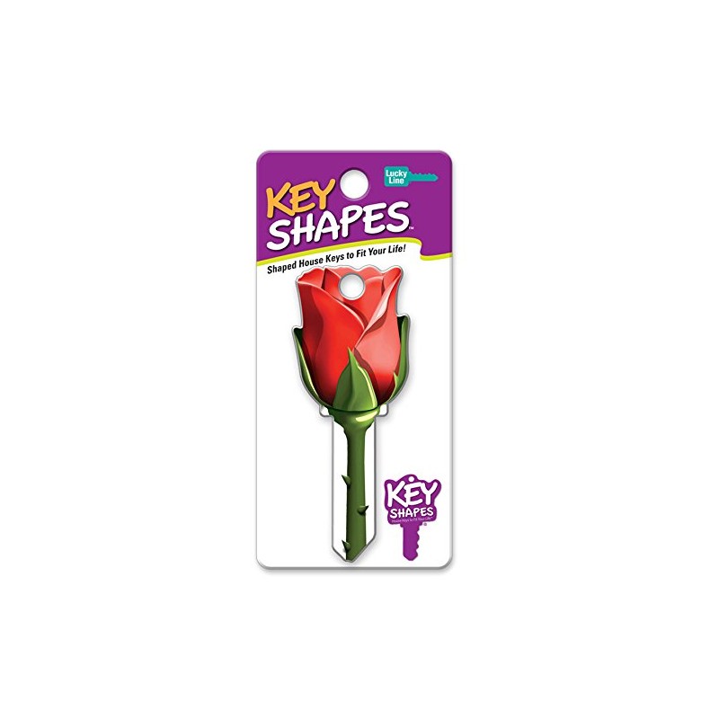 Lucky Line Key Shapes, Rose, House Key Blank SC1, 1