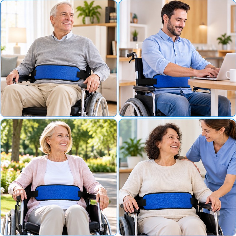 Adjustable Wheelchair Seat Belt for Secure Seating – Quick-Release Lap