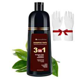Black Instant Hair Color Shampoo for Gray Hair, 3 In 1 Black Hair Dye Shampoo, 100% Grey Coverage, Easy Hair Dye (Negro /1 Pieza)