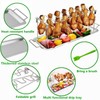 Chicken Leg Rack for Grill with Drip Tray, 14 Slots