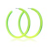 80's 90's Neon Lime Green Hoop Earrings for Women Y2k