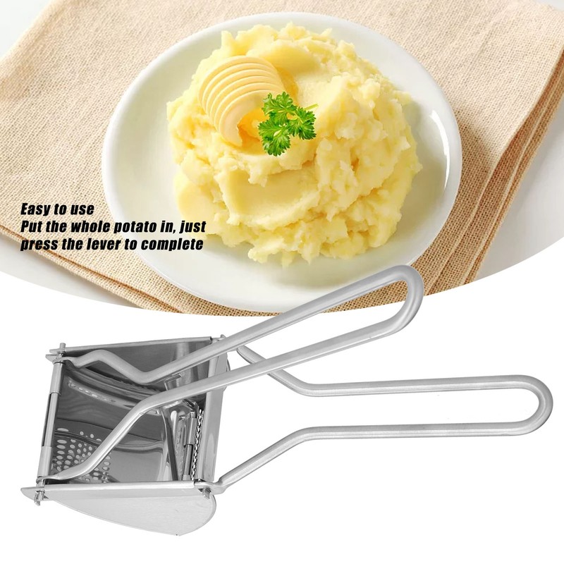 Stainless Steel Manual Potato Presser Ricer Crusher Fruit Lemon Squeezer