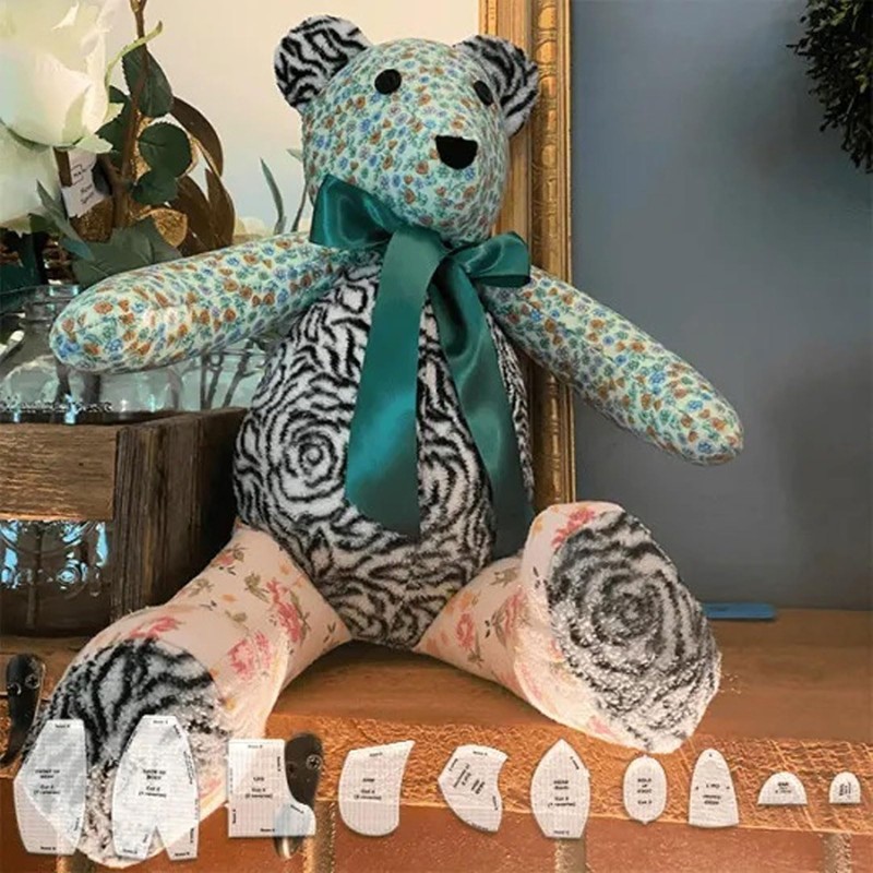 Tissting Pack of 10 Memory Bear Template Pattern, 12 Inch