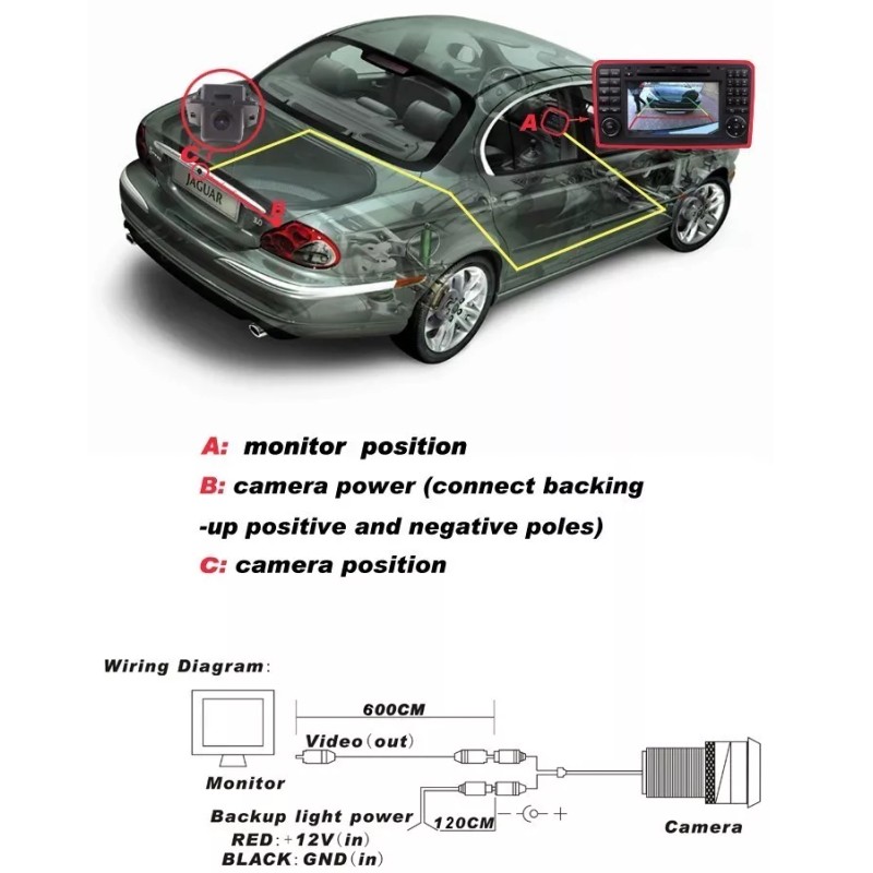 New Vision Auto Car Rear View Backup Camera For Nissan