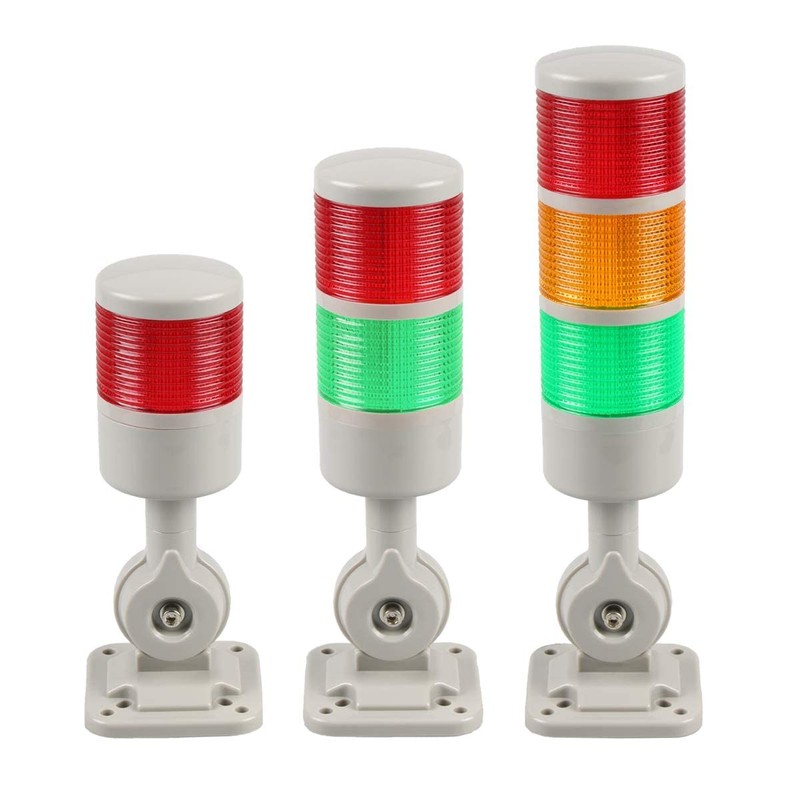 Luban Stack Lights, Industrial Signal Tower with Rotatable Base, Steady/Flashing