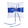 Ring Cushion Wedding Registry Office, Heart Rhinestones White Ring Cushion