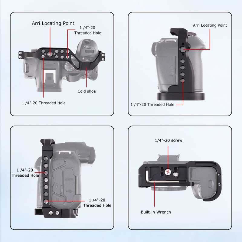 Foto4easy Aluminum Alloy R7 Cage for Canon EOS R7 Mirrorless
