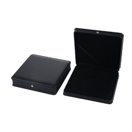 JunningGor Wedding Jewelry Set Premium Leather Box Necklace Earring Ring Display Case Storage Holder (Big Black)