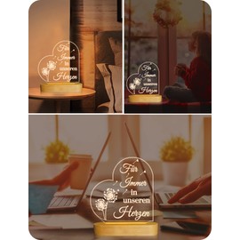 Lightzz Gifts for Mourning, Sympathy Gift, Memorial Gift, Night Light, Condolence Sign, Memory Beautiful Cardinal 3D LED Lamp Decor Gift for Loss of a Loved One