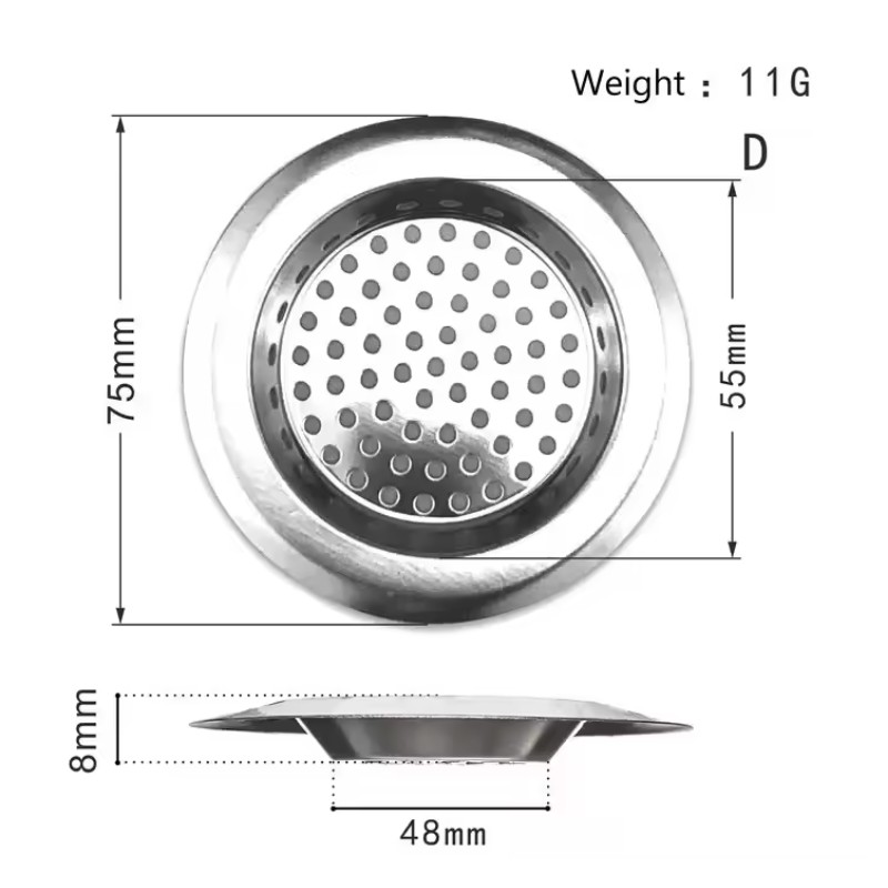 Stainless Steel Sink Strainer for Kitchen & Bathroom – Mesh