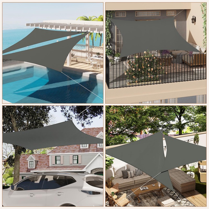 WOLTU Awning, Waterproof, 2.5 x 2.5 x 3.5 m, Triangular,