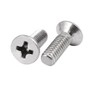 uxcell 4mmx12mm Stainless Steel Phillips Drive Flat Head Fully Thread
