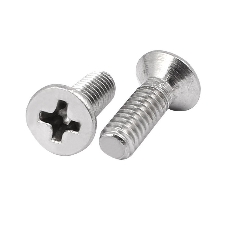uxcell 4mmx12mm Stainless Steel Phillips Drive Flat Head Fully Thread