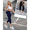 Ficerd 3 Pcs Women's Capri Sweatpants Joggers Casual Sports Cropped