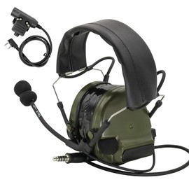 HEARFALCOM Comta III (Comta ii Headset Upgrade Version) Tactical Airsoft Sports Noise-Cancelling Pickup Silicone Earmuffs Shooting Headset (FG)