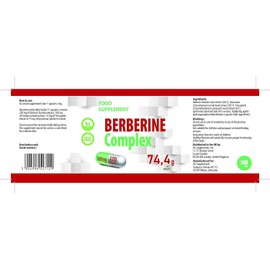 Hepatica Berberine Complex 500mg 120 Vegan Capsules, 3rd Party Lab Tested, High Strength Supplement, Gluten and GMO Free