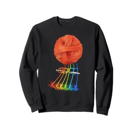 Crocheting Knitting Rainbow Yarn Rainbow Sweatshirt
