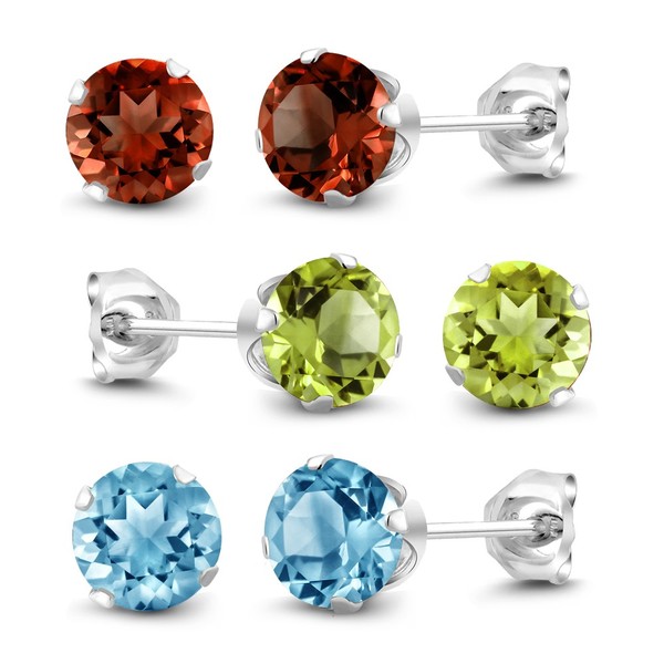Gem Stone King Set Of 3 6MM Topaz Peridot and