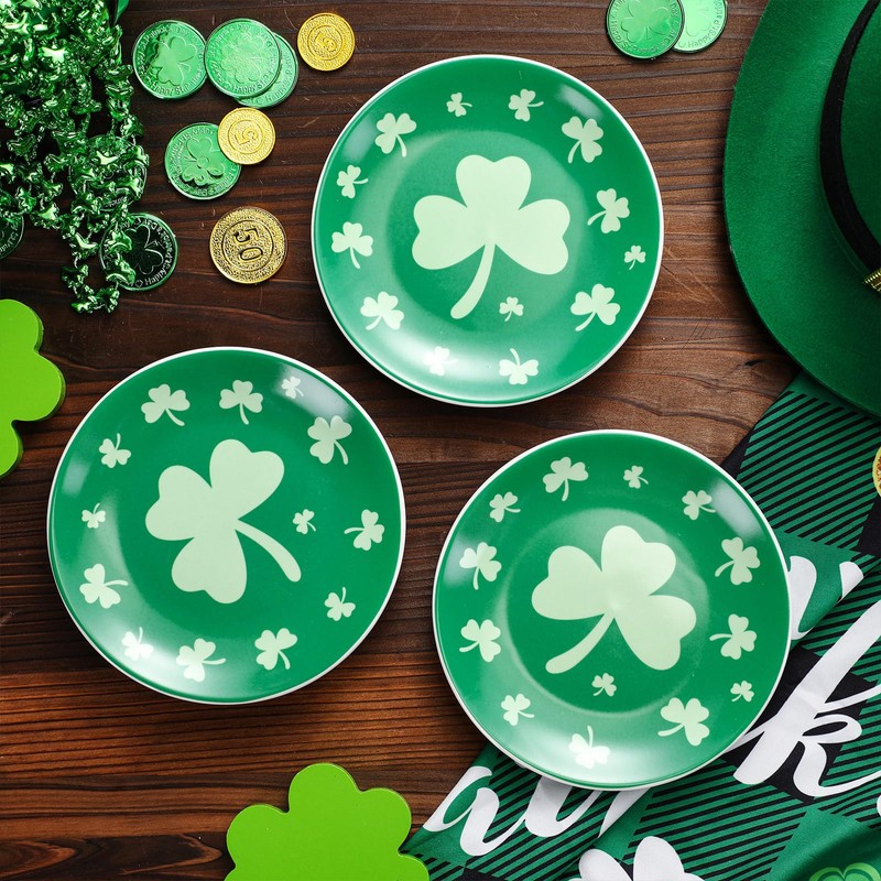 6 Pcs 6 Inch St. Patrick's Day Ceramic Decorative Plate