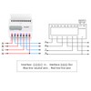 Rail Energy Meter 3Phase 4Wire 7P LCD Down‑in Down‑out Portable