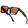 aisswzber plastic Square sunglasses for men and women 2613-Brown