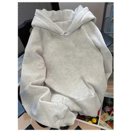 SOLY HUX Women's Hoodies Leopard Graphic Drop Shoulder Long Sleeve Hooded Preppy Sweatshirts Streetwear Light Grey Medium