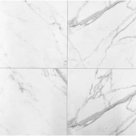 12x12 Calacatta Empire Ceramic Tile for Walls Floors Made in USA (8 Pieces; 8 SF Coverage)