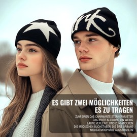 Clakllie Steet Style Comfortable Winter Hats Wool Hat Soft Acrylic Knitted Hat Skull Beanie Hat Warm Knit Fine Knit Beanies Cap Winter Skater Beanie Dancing Hip Hop Hat Knitted Hat Printed Beanie Hat,