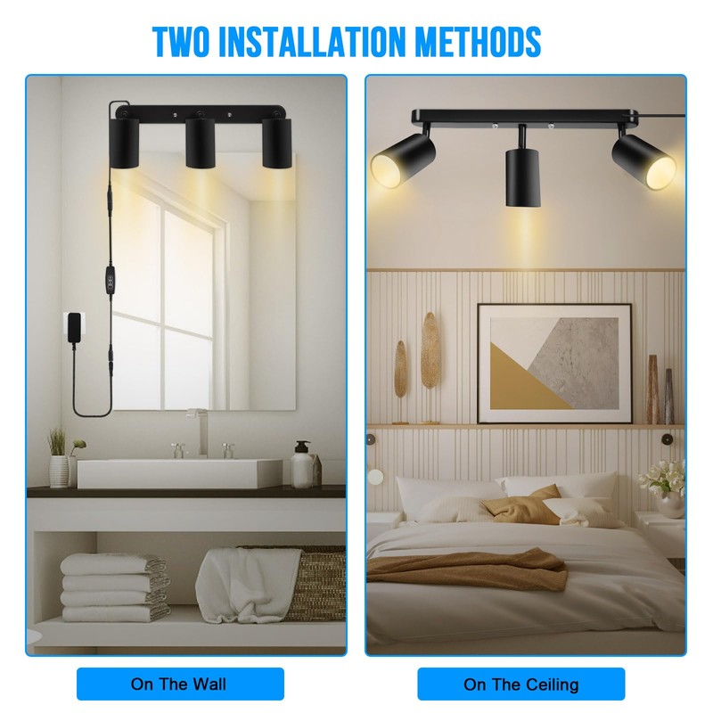 Plug in Track Lighting Track Light Fixtures with Power Cord