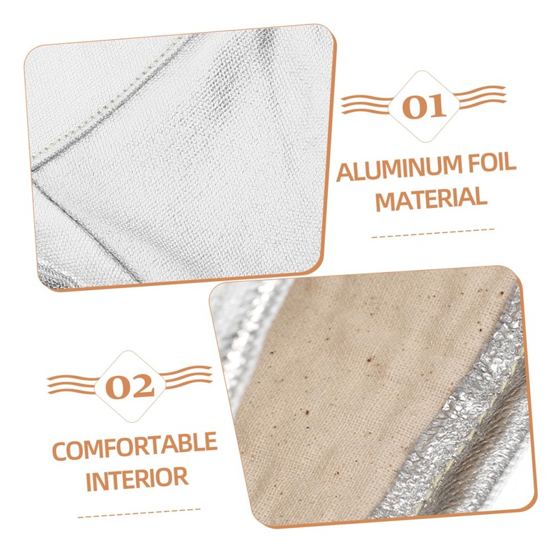 Hohopeti 2pcs Heat Resistant Work Gloves Fireproof Insulated Mitts for