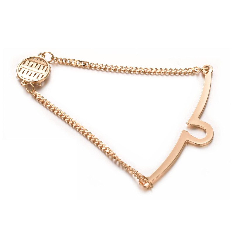 RunootPR Tie Clip, Gold, Funny Tie Clip Chain, Stylish, Wedding,